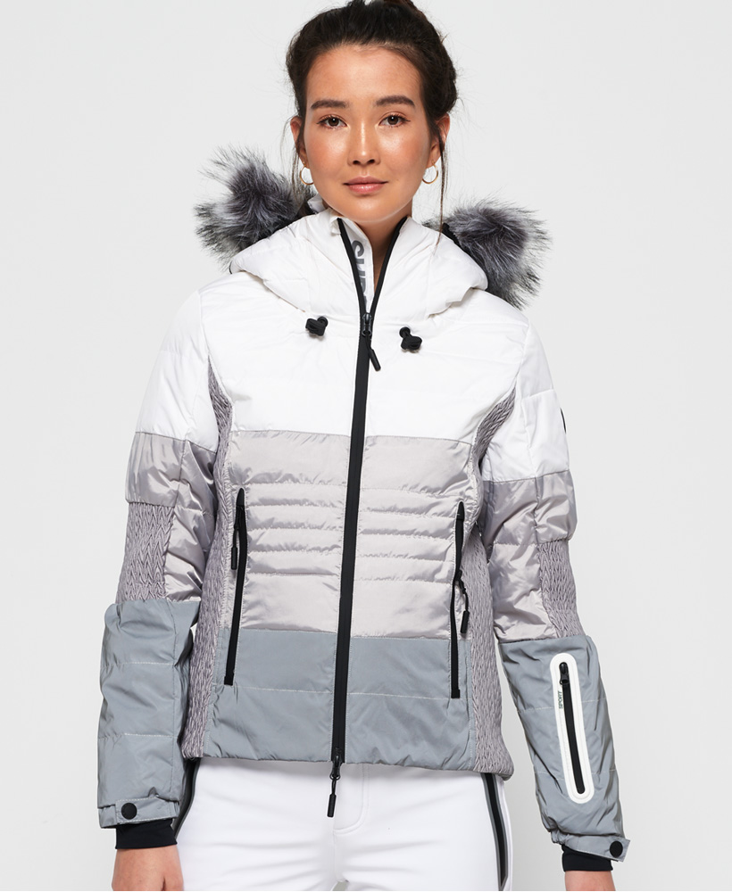 manteau de ski blanc femme