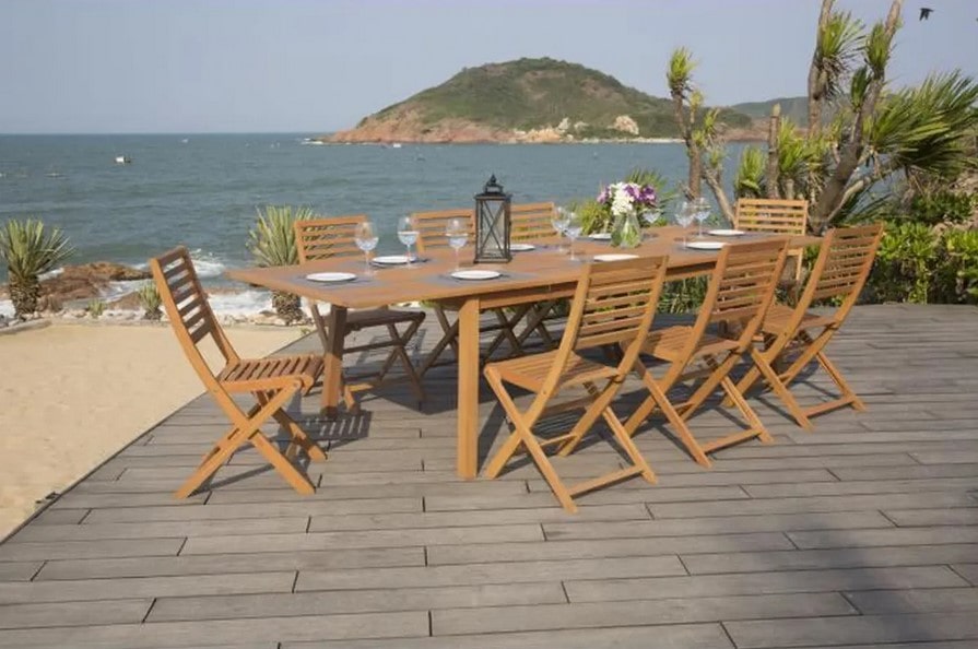 Ensemble repas de jardin Table avec 8 chaises résine tressée - Cdiscount  Jardin
