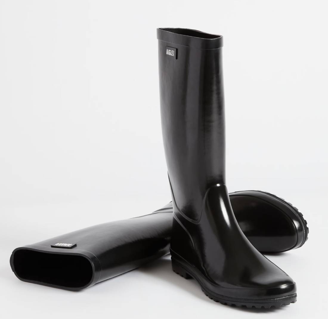 Bottes de Pluie ELIOSA Aigle Noir pour Femme - Élégance, Confort et Protection