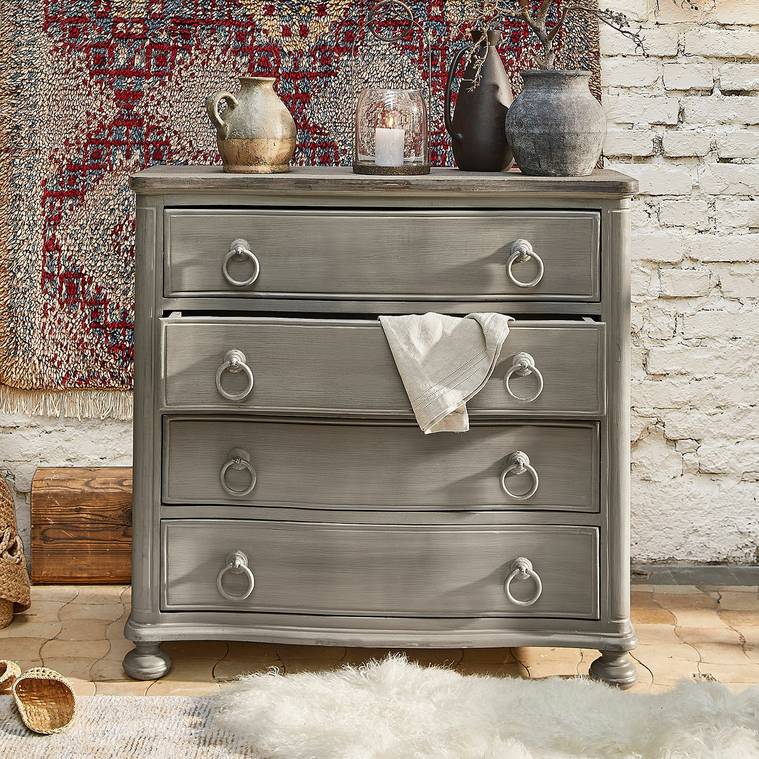 Commode CAROUAC Bois de manguier anthracite - Commode Loberon