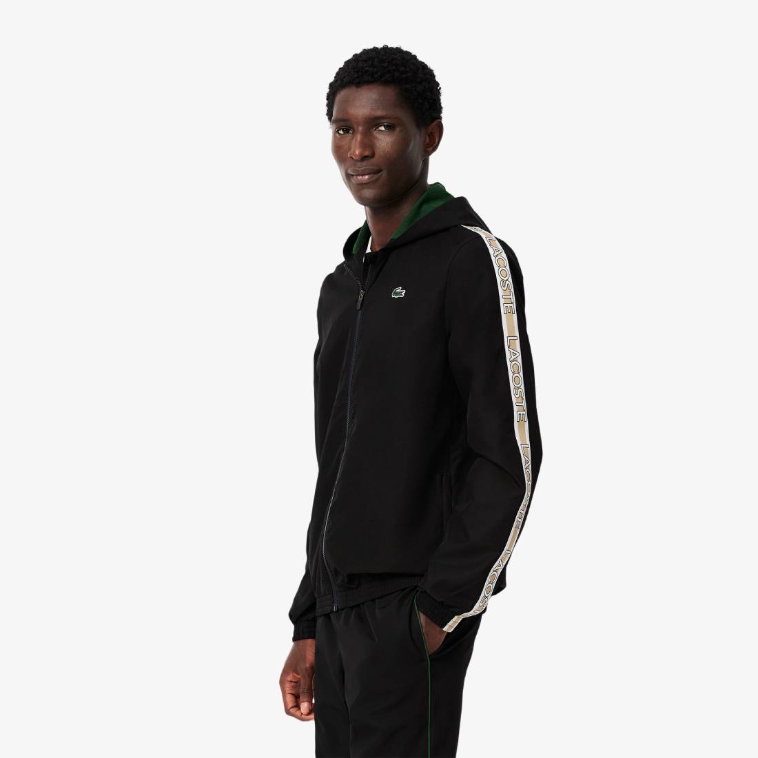 Ensemble survêtement Sport griffé Homme Lacoste Noir/Vert