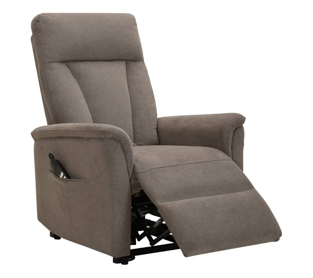 Fauteuil releveur KENNY 2 moteurs en tissu taupe - BUT