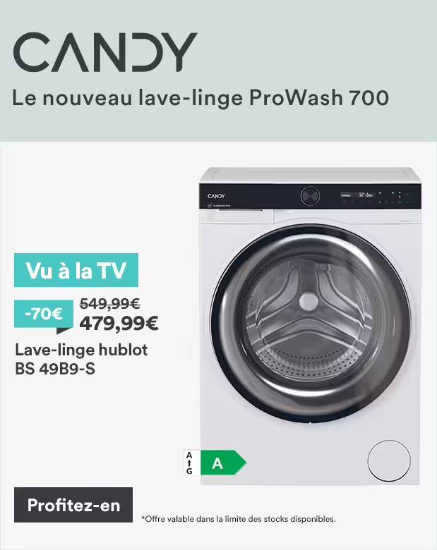 Lave linge hublot CANDY BS 49B9-S 9kg Blanc