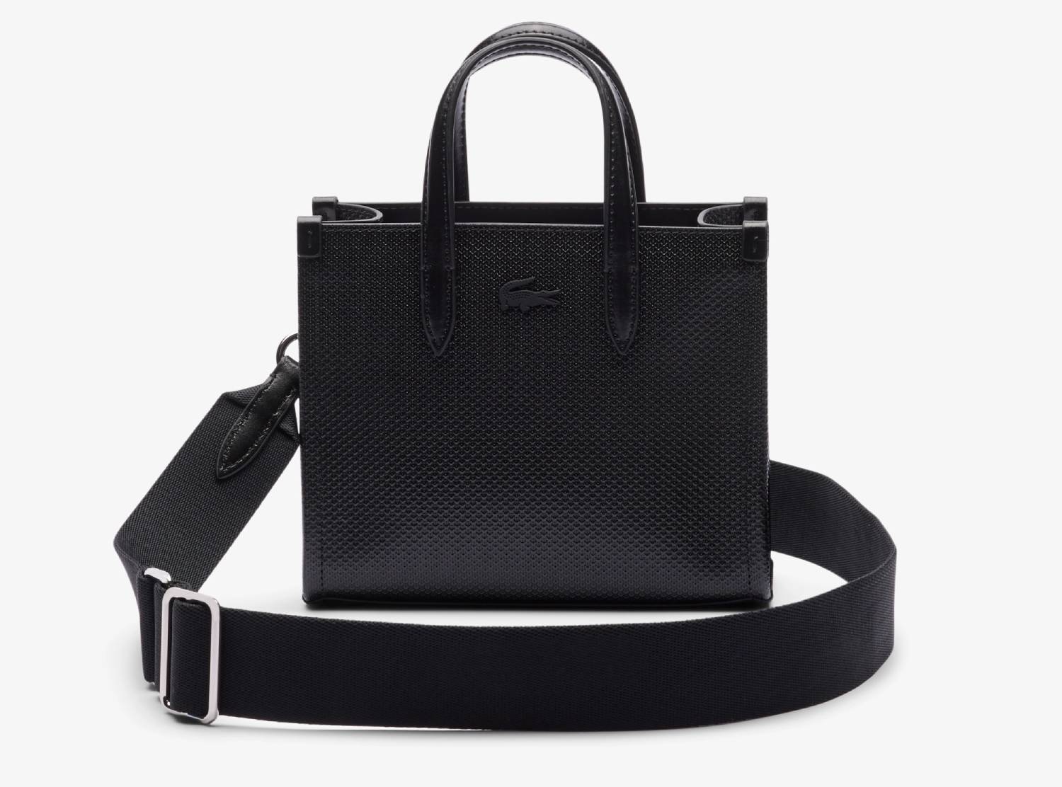 Mini Sac à main CHANTACO Lacoste en cuir Noir : Parfait pour Tous les Jours