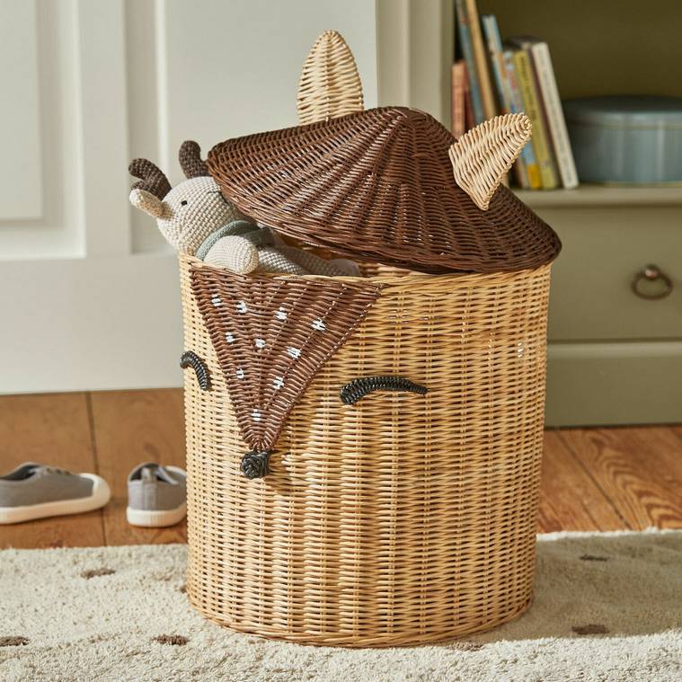 Panier IRÉLISE en Rotin marron - Rangement Enfant Loberon