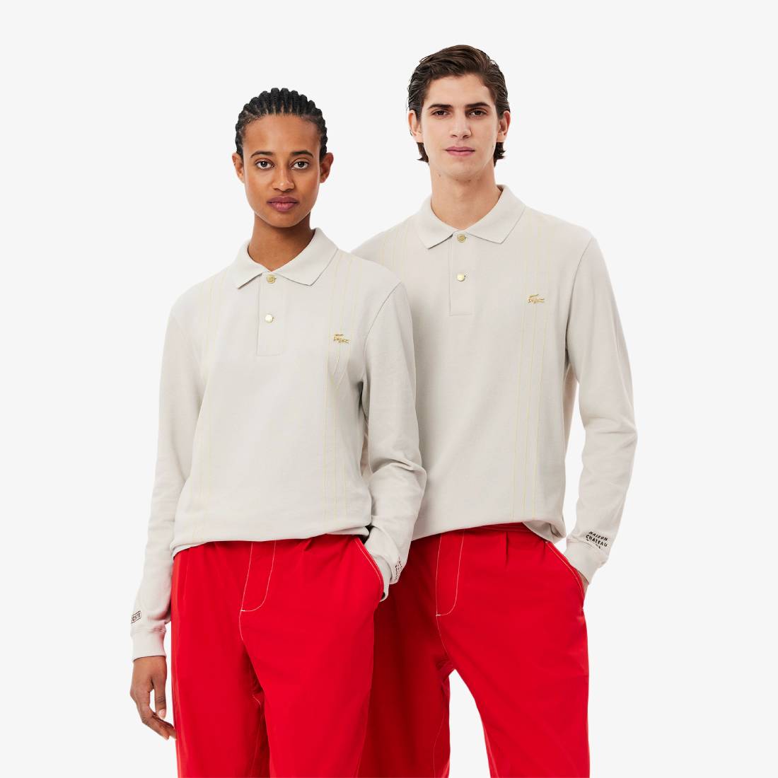 Polo Unisexe Lacoste x Maison Château Rouge Gris