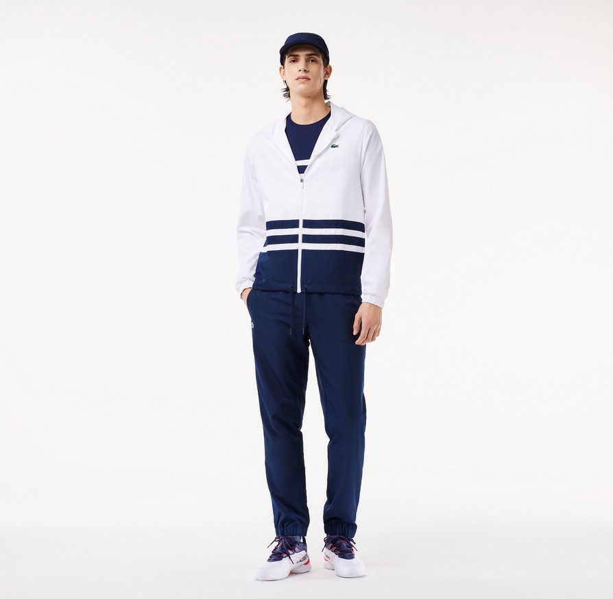 Survêtement Tennis Sportsuit Homme Lacoste Blanc/Bleu Marine/Blanc