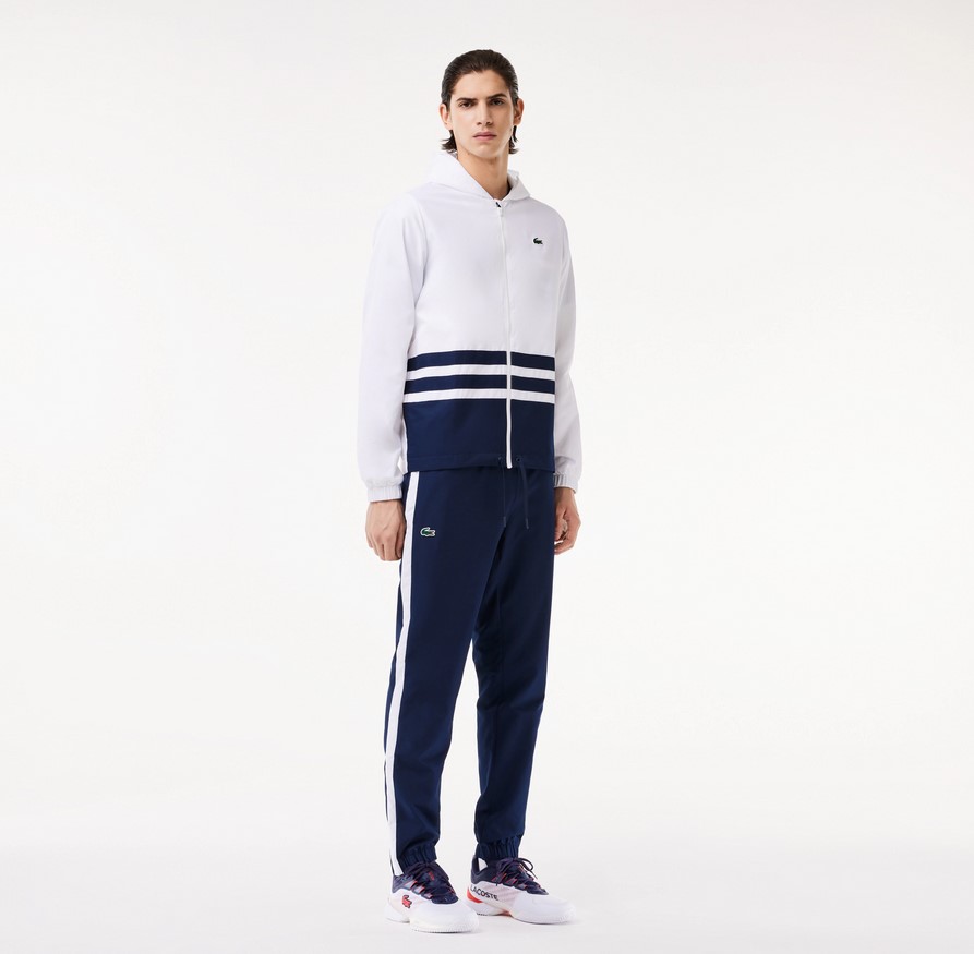 Survêtement Tennis Sportsuit Homme Lacoste Blanc/Bleu Marine/Blanc