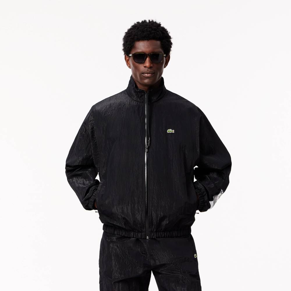 Veste de survêtement Sportsuit Lacoste déperlante noir pour Homme