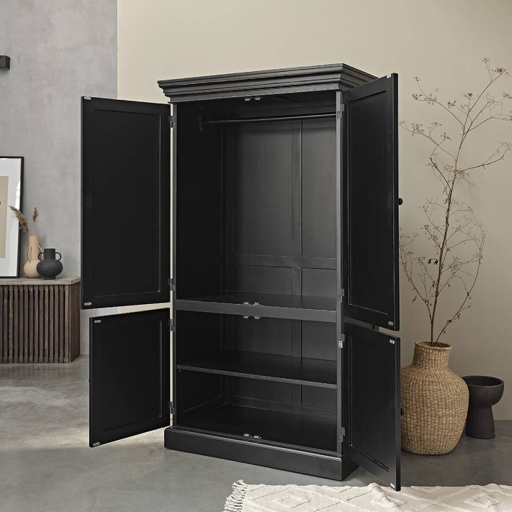 Armoire SOHO en bois d'acajou 190 cm - Berah Getah