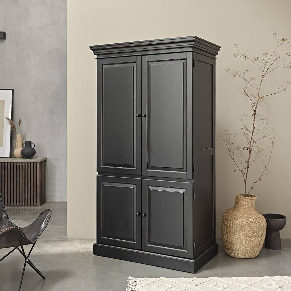 Armoire SOHO en bois d'acajou 190 cm - Berah Getah