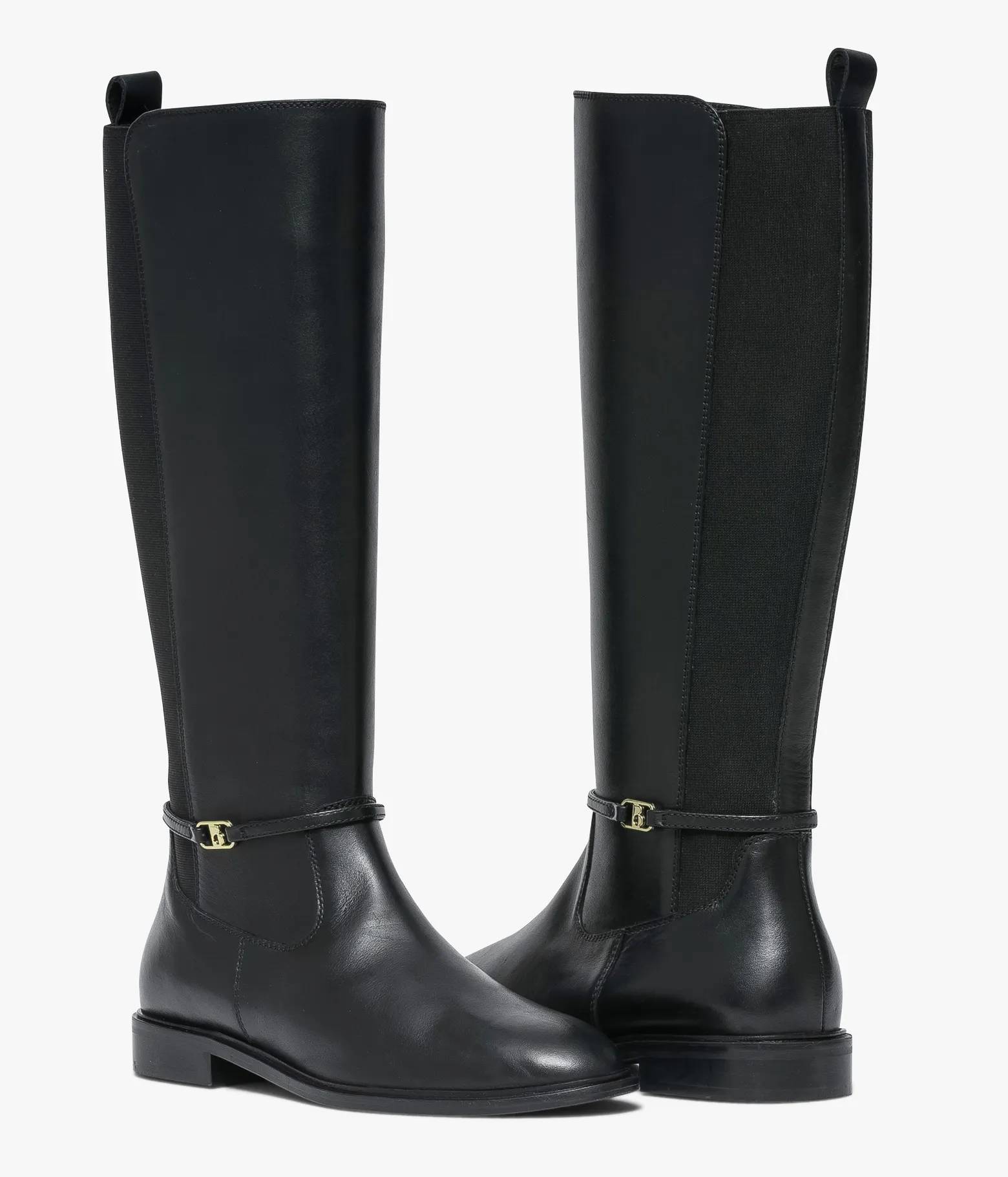 BOTTES OPHELIA Bocage en cuir noir pour Femme