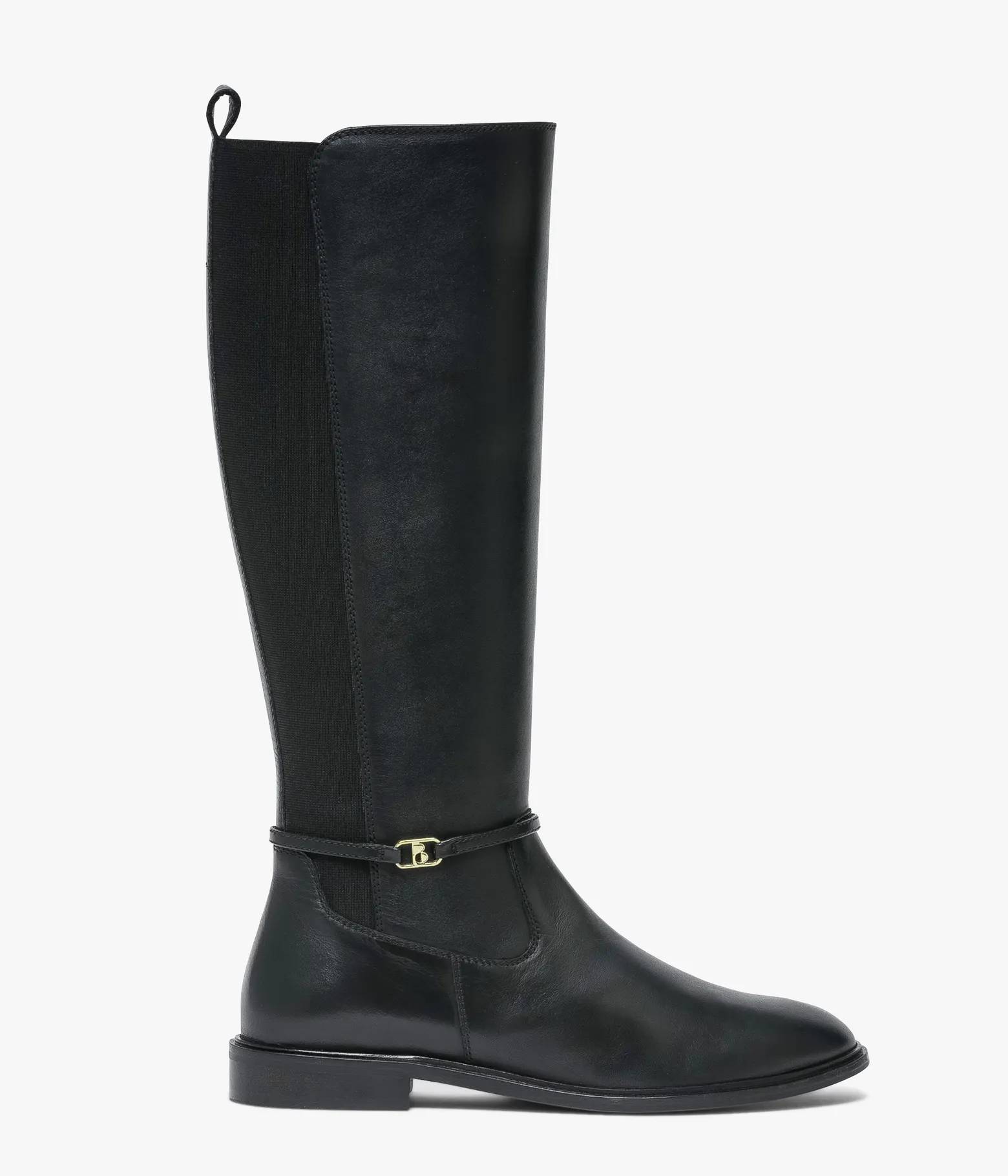 BOTTES OPHELIA Bocage en cuir noir pour Femme