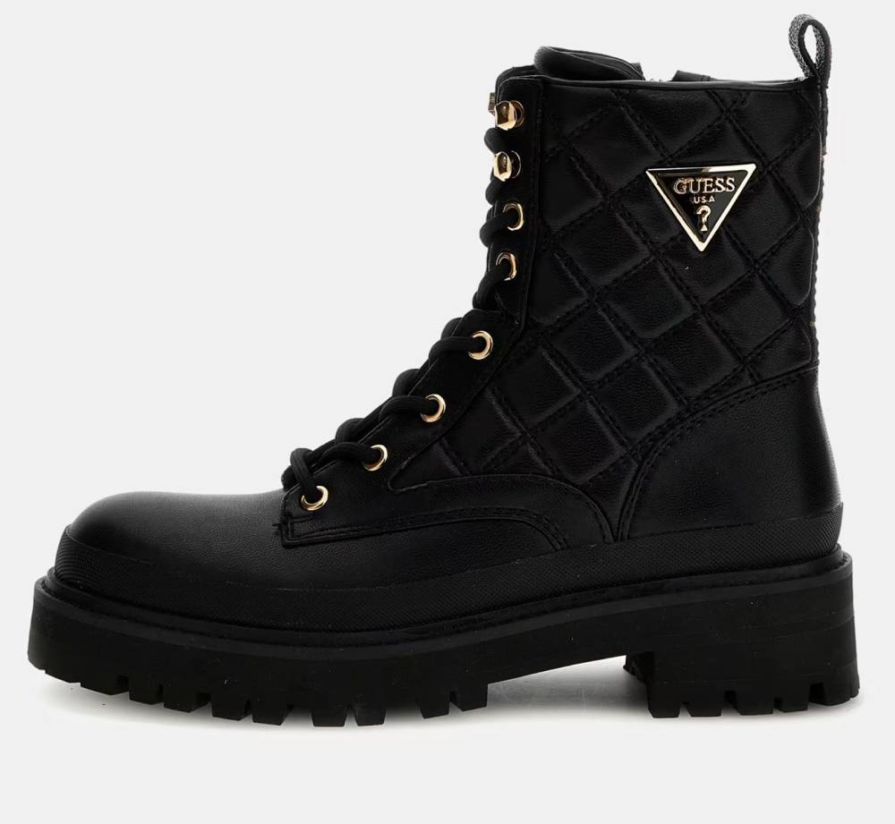 Bottines rangers BADAE Guess surpiquées noir