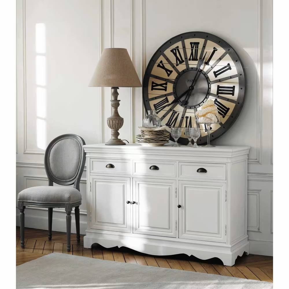 Buffet JOSÉPHINE 3 portes 3 tiroirs blanc - Maisons du Monde