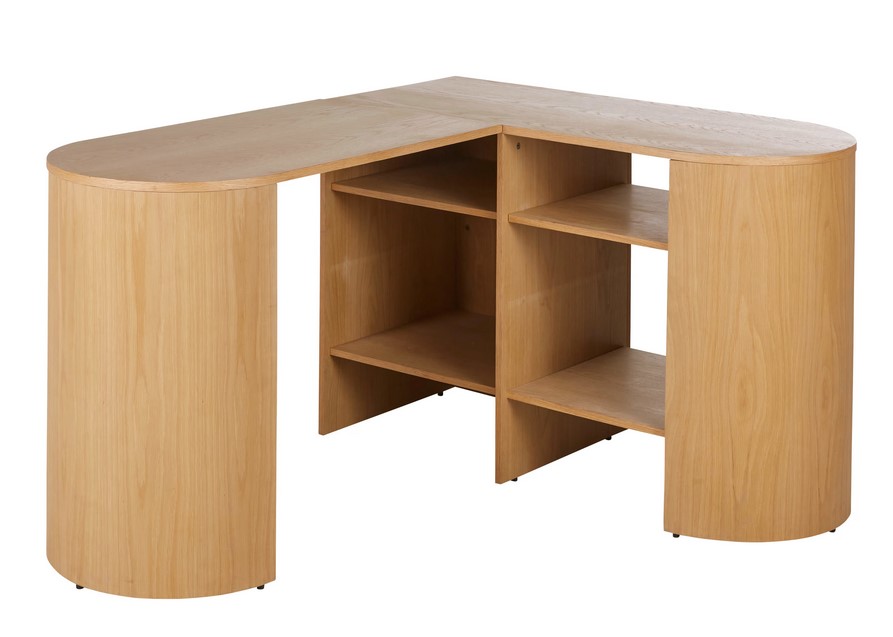 Bureau d'angle ANGLEROUND placage chêne - Maisons du Monde