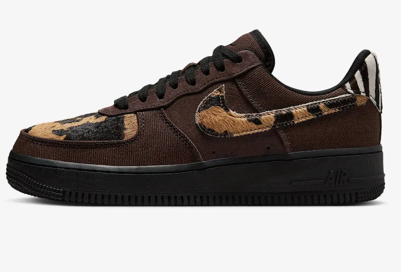 Nike Air Force 1 '07 Baskets Basses Marron baroque/Voile/Noir - Baskets Femme Nike