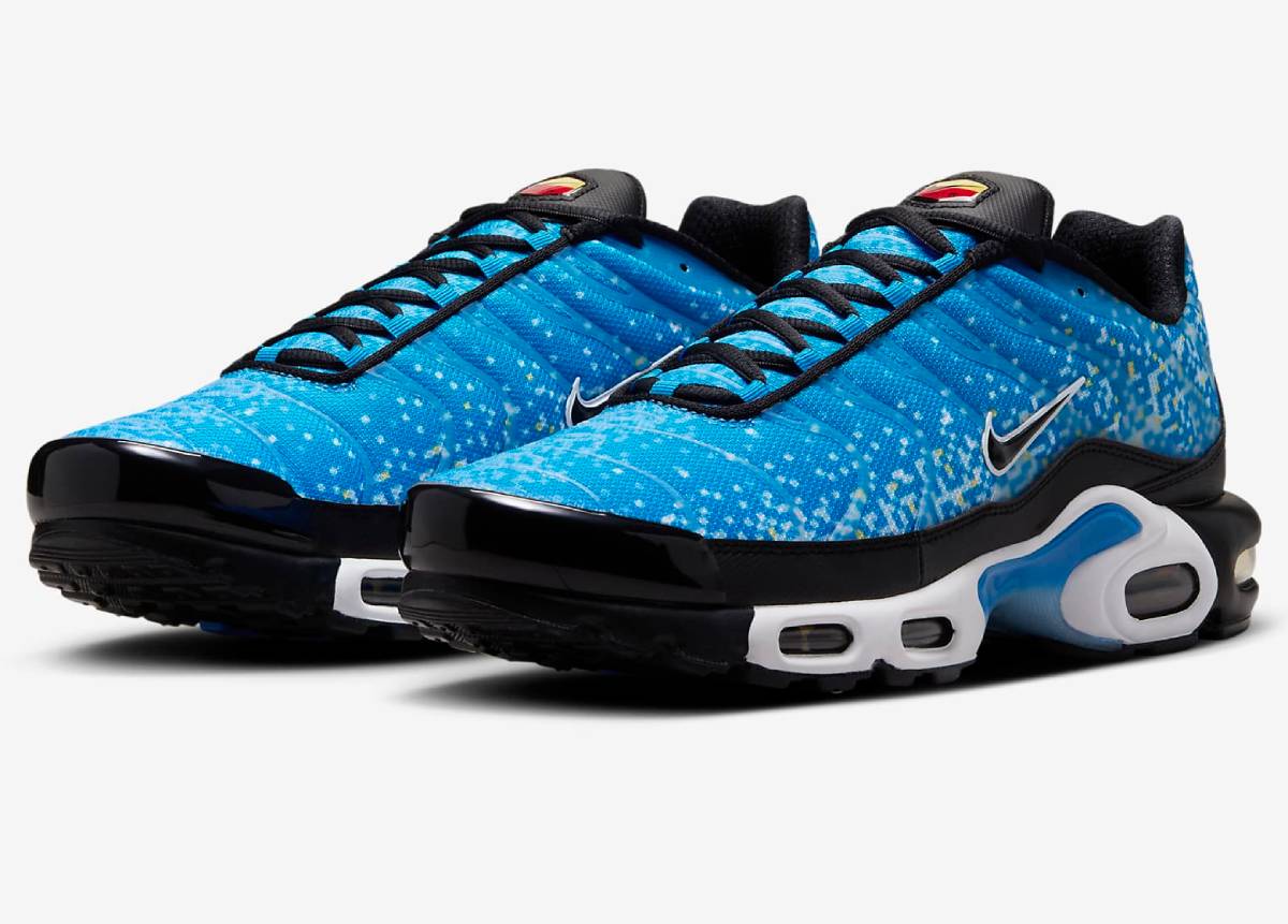 Nike Air Max Plus Baskets Basses Bleu photo clair/Blanc/Or métallique/Noir pour Homme