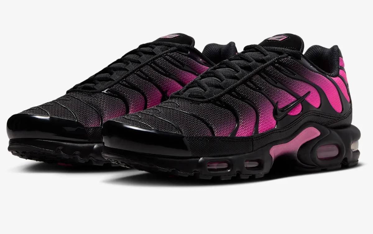 Nike Air Max Plus Baskets Basses Noir/Hyper rose/Noir pour Homme