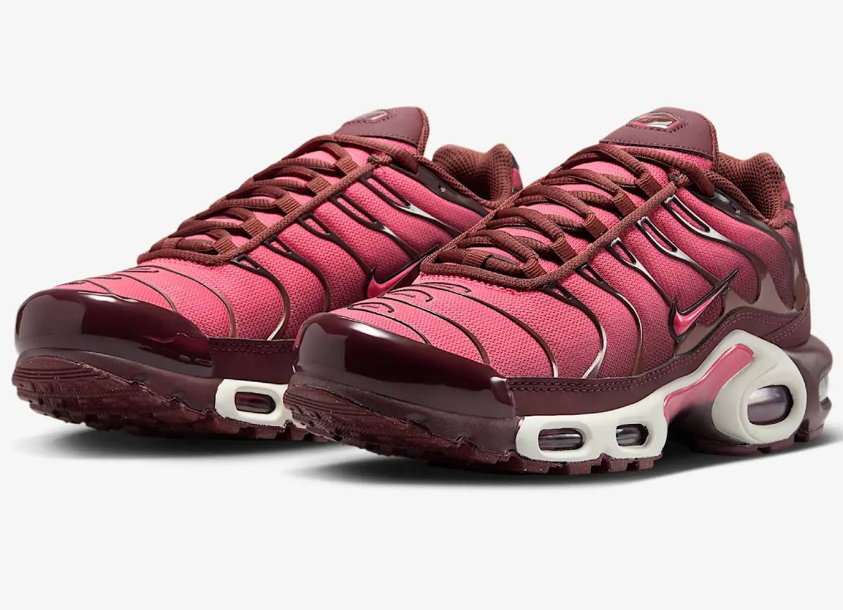 Nike Air Max Plus Baskets Basses Burgundy Crush/Poney foncé/Voile/Rose Aster