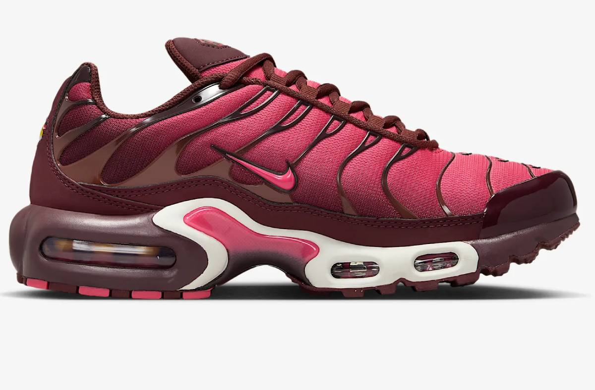 Nike Air Max Plus Baskets Basses Burgundy Crush/Poney foncé/Voile/Rose Aster