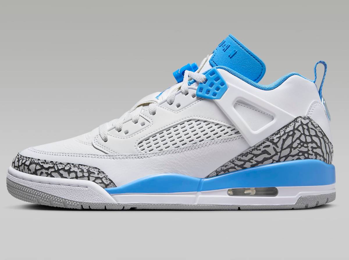 JORDAN Spizike Low Baskets Basses Blanc/Gris loup/Anthracite/Bleu université pour Homme : : Les Baskets Mixte Parfait