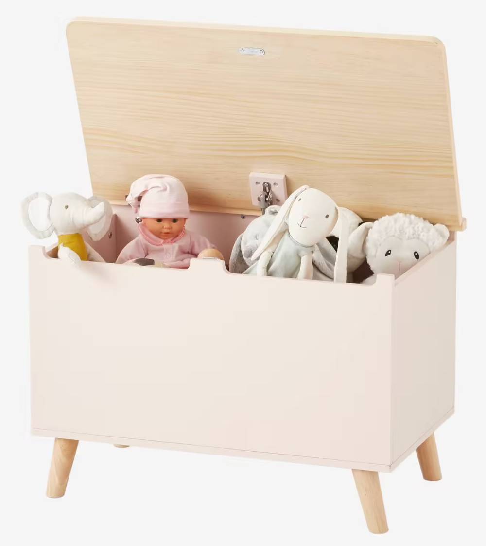 Coffre de rangement BUNNY rose -Vertbaudet