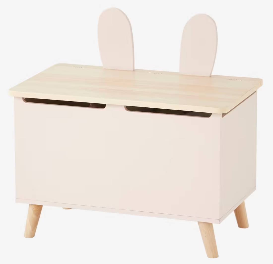 Coffre de rangement BUNNY rose pas cher - Meuble de Rangement Enfant Vertbaudet