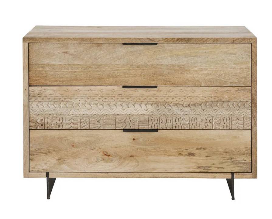 Commode TWAREG 3 tiroirs gravée - Maisons du Monde