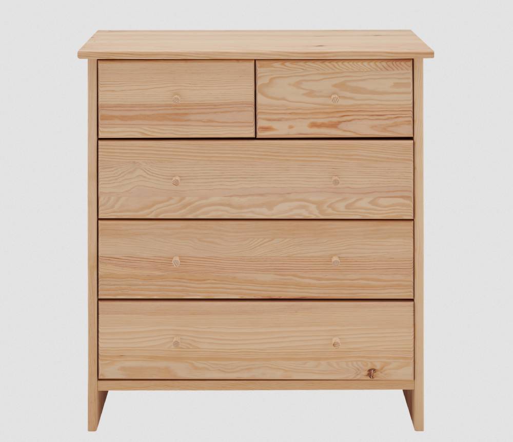 Commode IRIS 5 Tiroirs bois massif - Camif