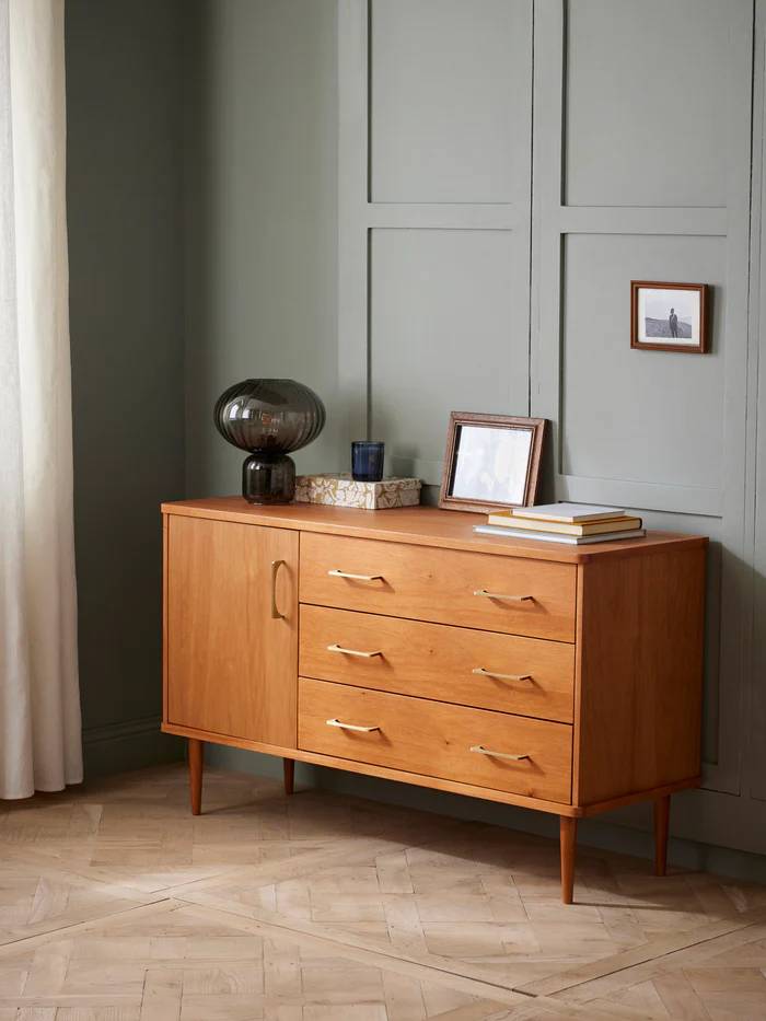 Commode RODOLPHE Ligne mid-century plaqué acajou - Cyrillus