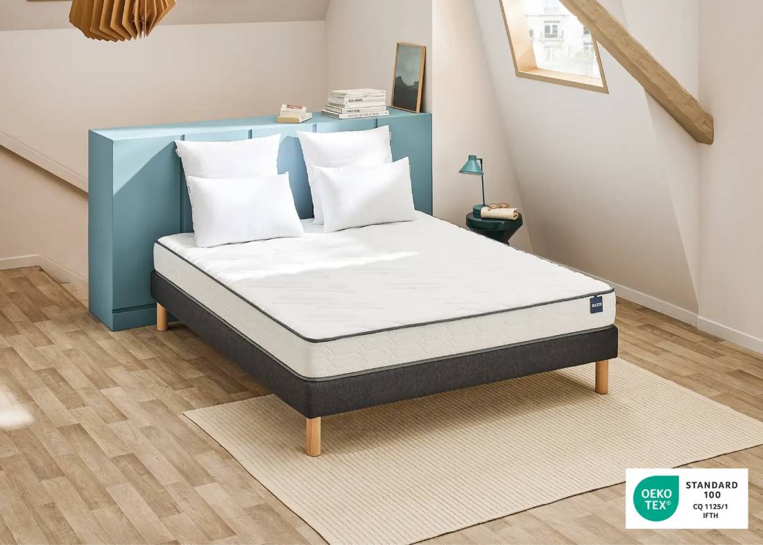 Ensemble matelas + sommier BASICLY Bultex 140x190 cm