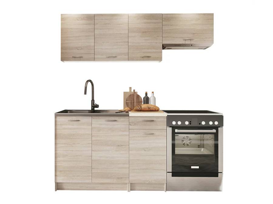 Cuisine complète TRENTON 101 Sonoma chêne + Beige - Mobilier1