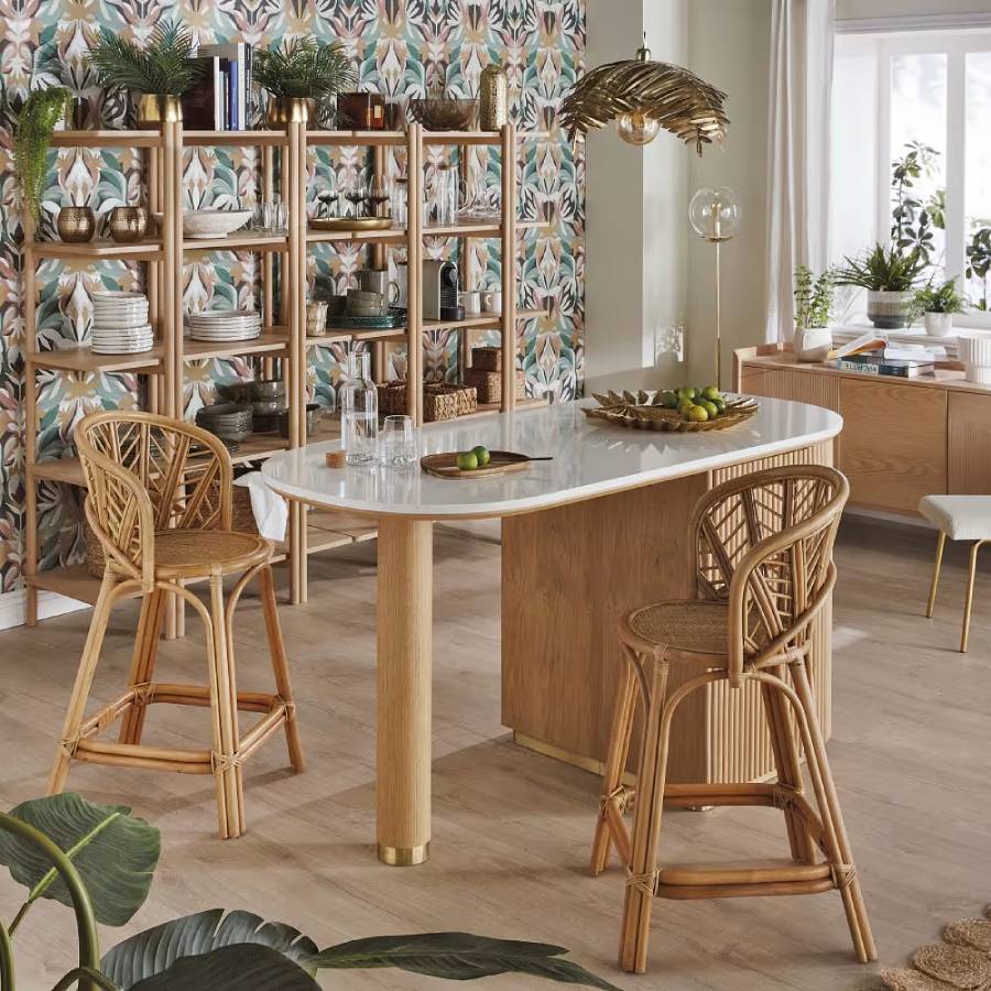 Etagère 5 niveaux LOURKA placage en bois de chêne - Maisons du Monde