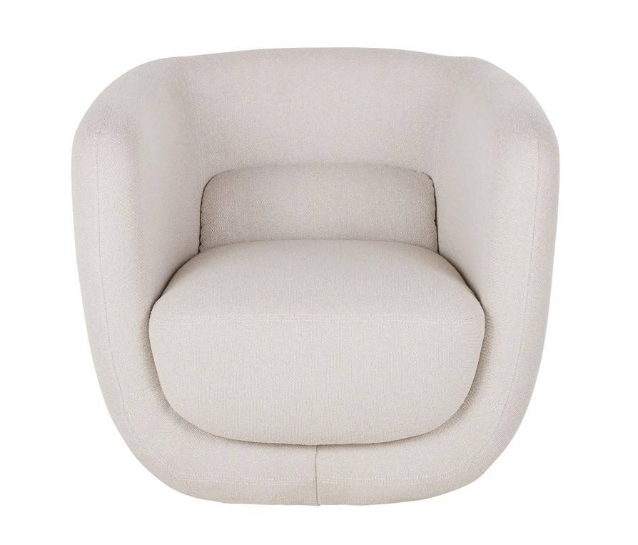 Fauteuil pivotant PULP imitation fourrure écrue - Maisons du Monde