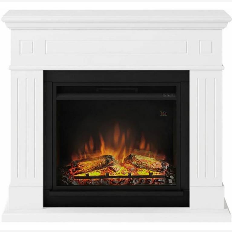 Cheminée électrique décorative Larsen TAGU Powerflame Blanche