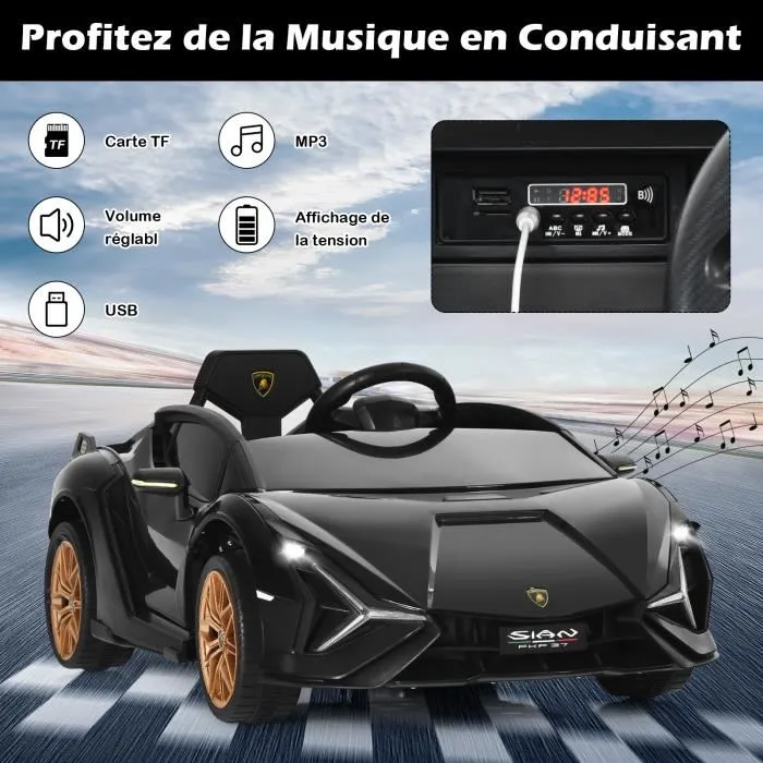 Lamborghini SIAN Voiture Électrique 12V Enfant de 3 à 8 ans