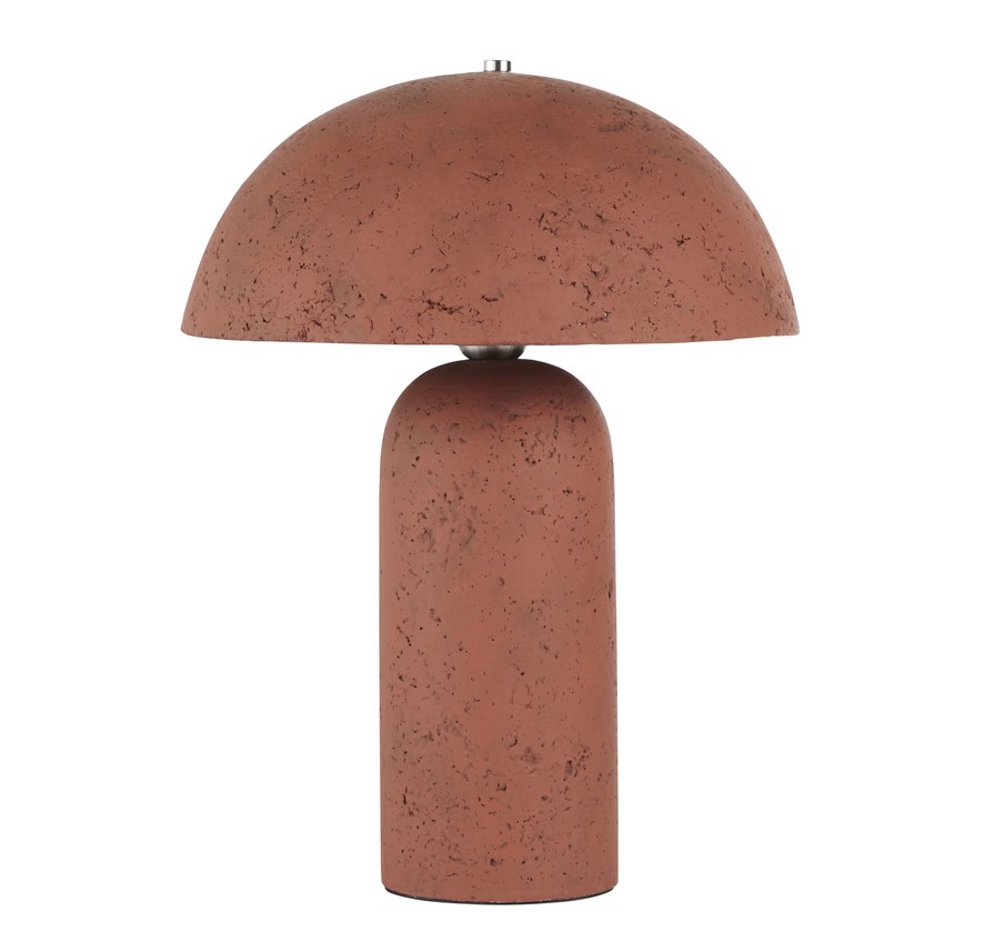 Lampe champignon ASSNA en céramique texturée terracotta - Maisons du Monde