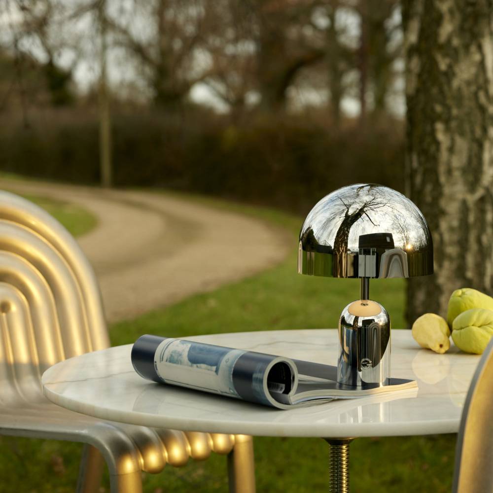 Lampe sans fil rechargeable BELL Tom Dixon Portable LED plastique argent - Made in Design