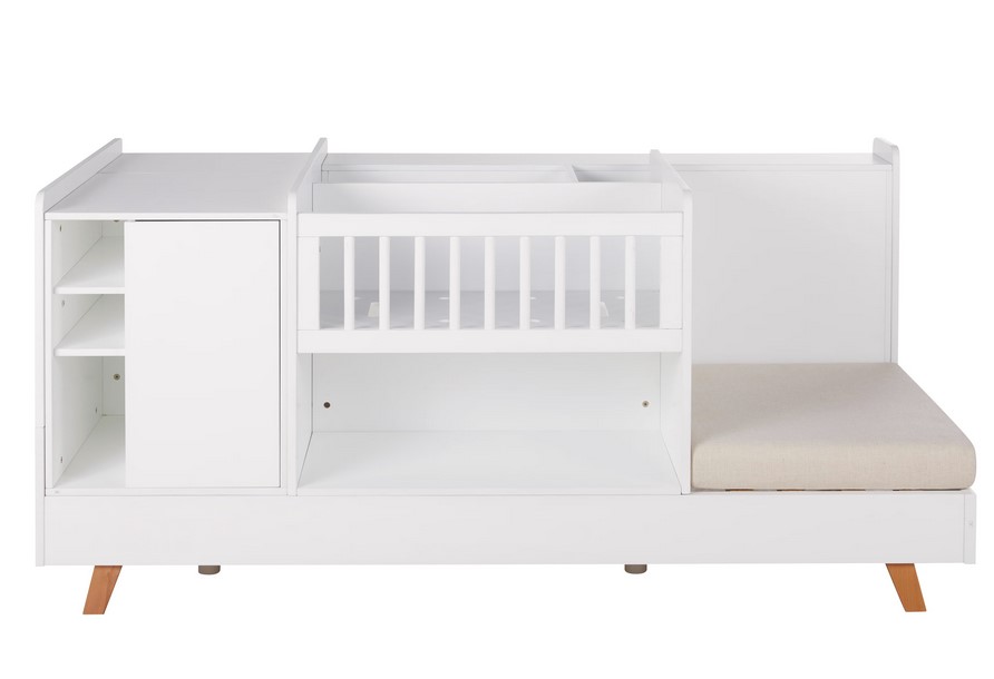 Lit bébé évolutif combiné LOWEN blanc - Maisons du Monde