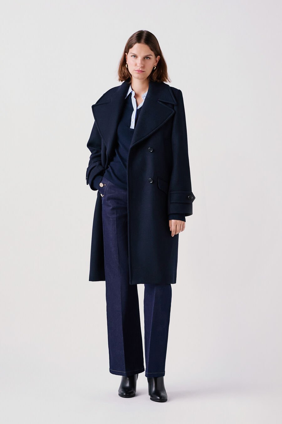 Manteau Marin Caroll bleu marine