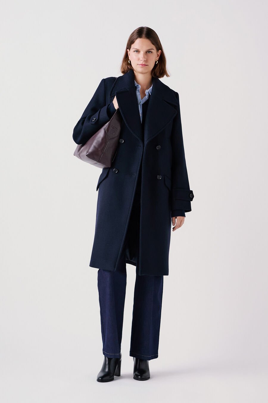 Manteau Marin Caroll bleu marine