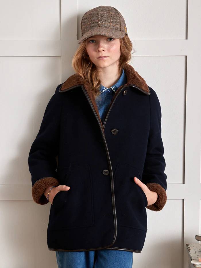 Manteau doublé sherpa Fille Cyrillus Marine