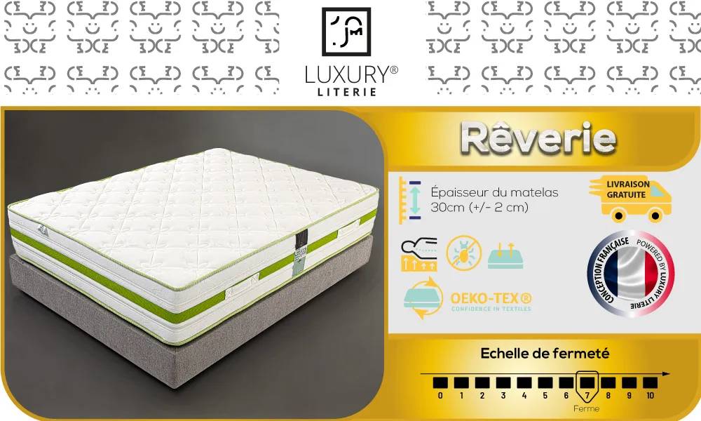 Matelas Rêverie 160×200 cm, épaisseur 30cm pas cher - Matelas Cdiscount