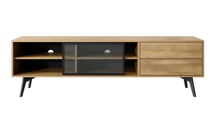 Meuble TV LIMA 128 Noir Chêne - Mobilier1