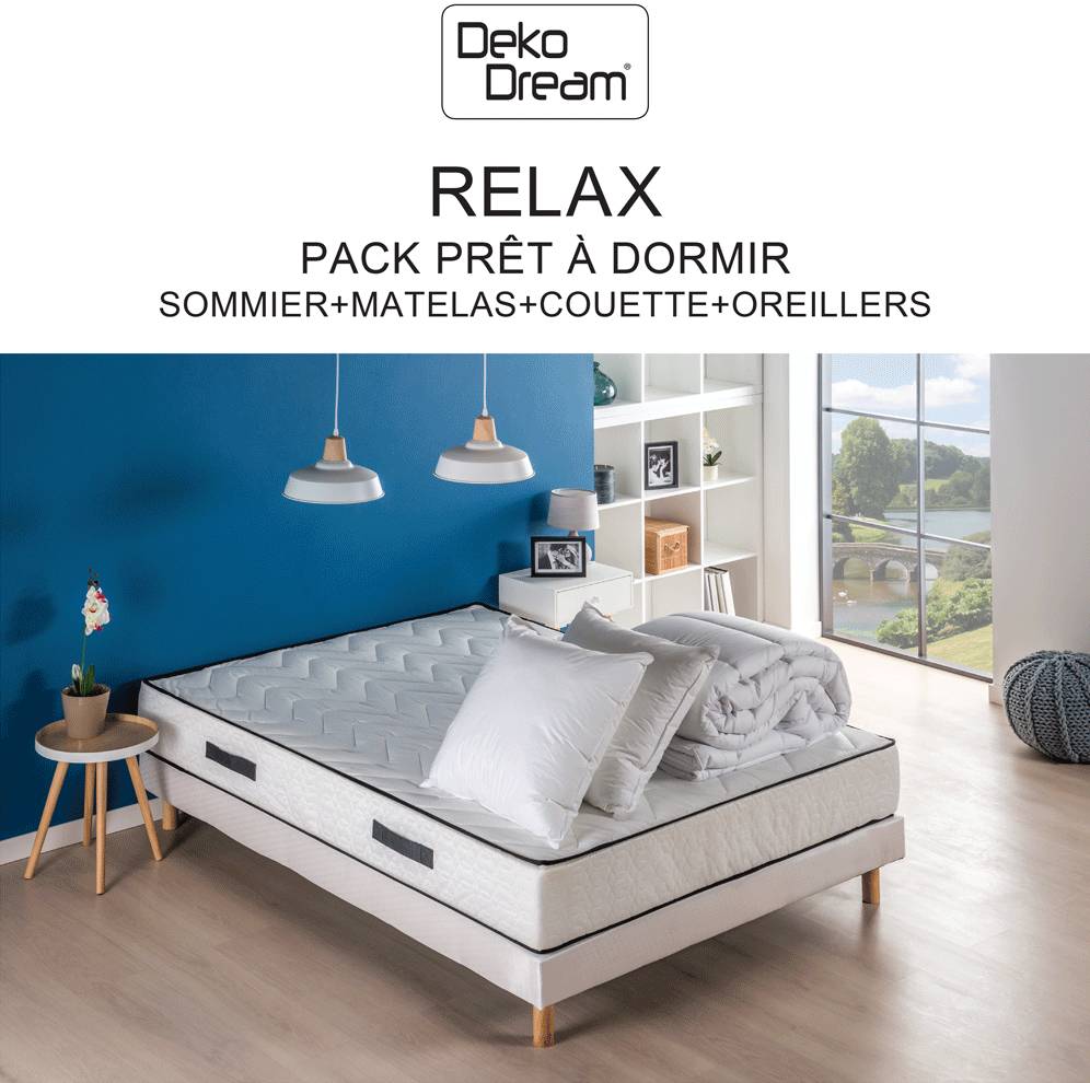 Pack prêt à dormir RELAX de DekoDream 160x200cm