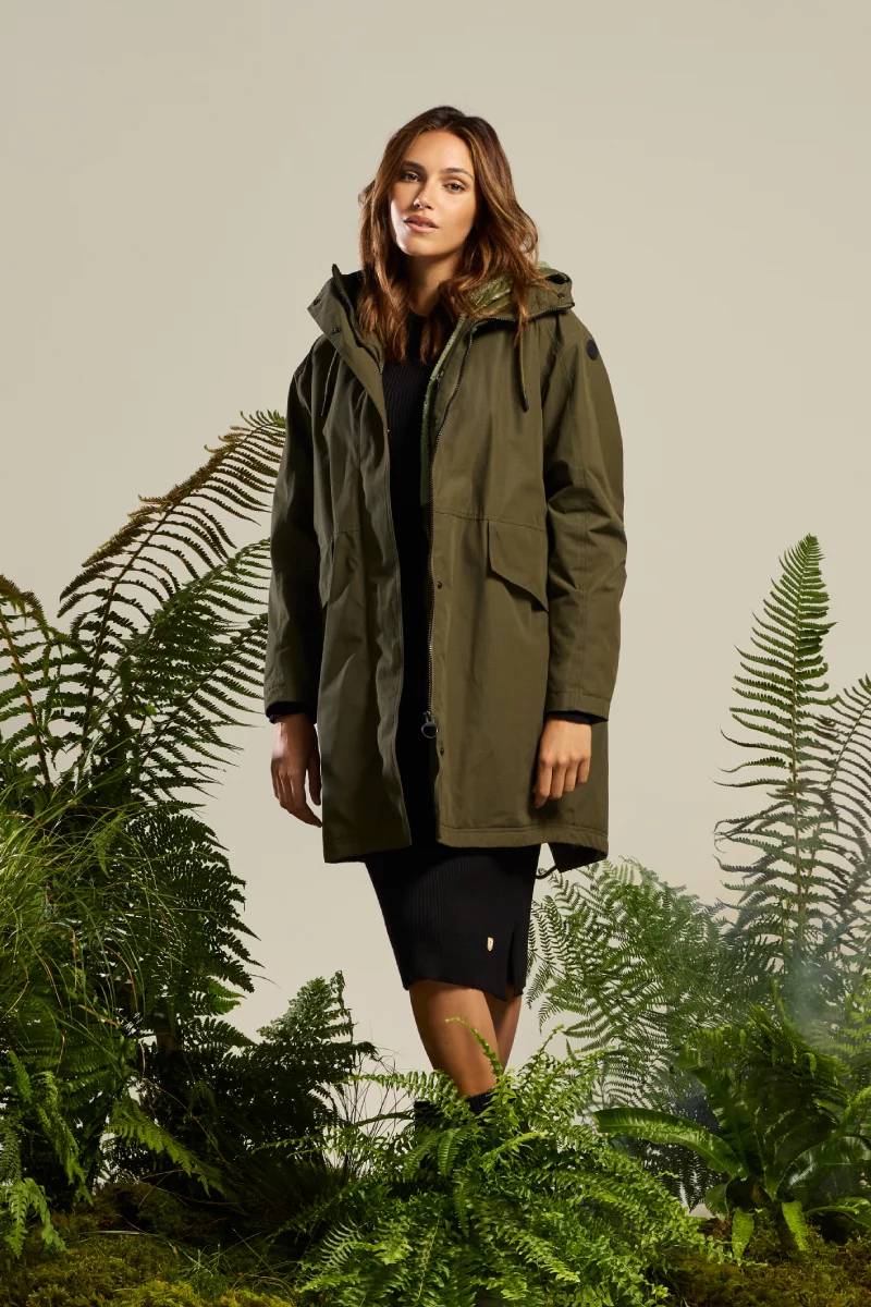 Parka imperméable et respirante BRANE Femme Armor Lux Kaki