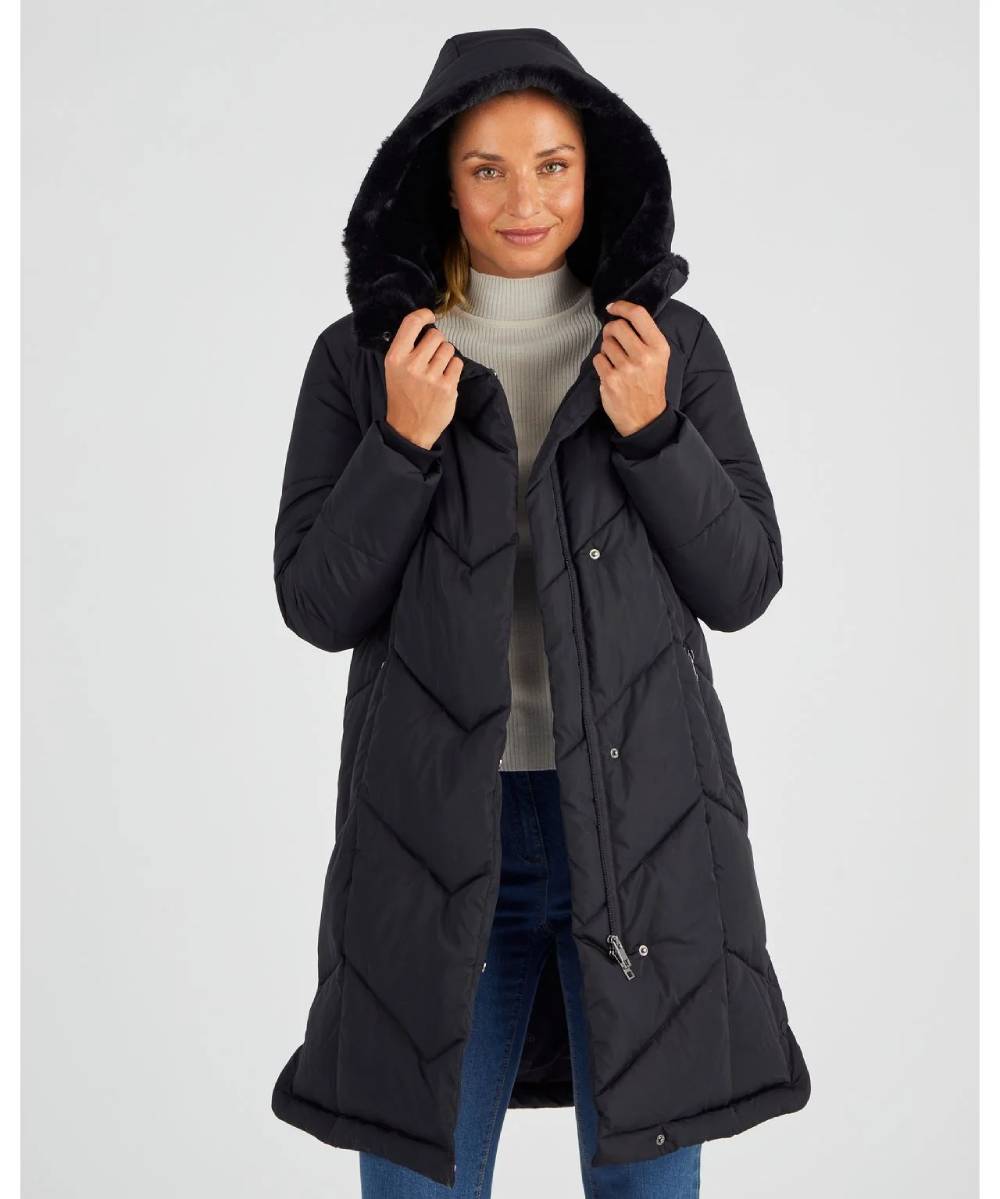 Parka longue Femme DAMART large col Thermolactyl : Chaleur et Confort Extrêmes