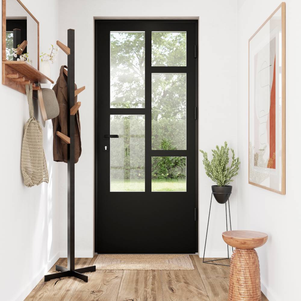 Porte d'entrée FORTIA KRIBI en acier 96 x h.218 cm poussant gauche