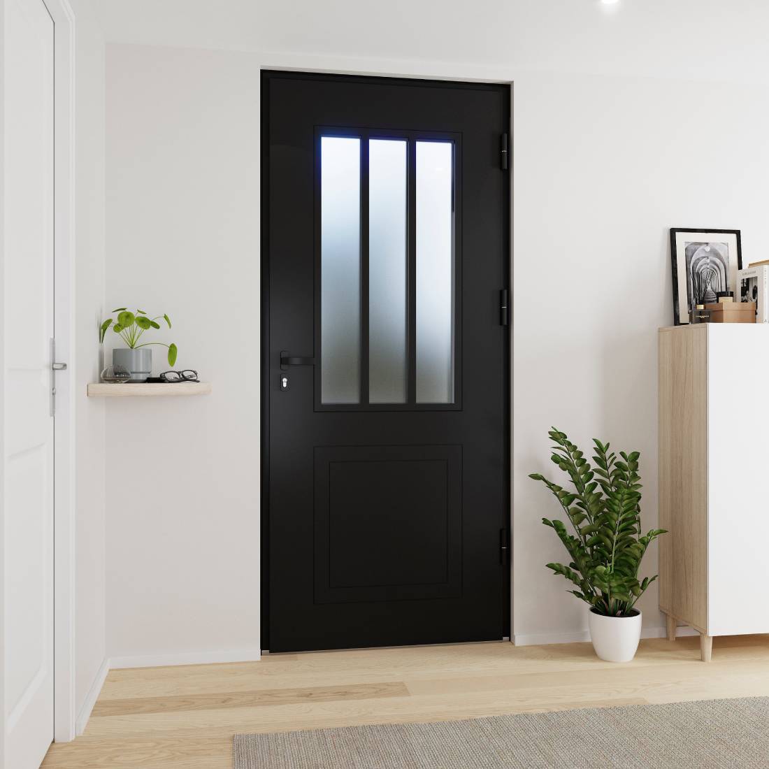 Porte d'entrée FORTIA alu SESTRI 96 x h.218 cm poussant gauche - Castorama